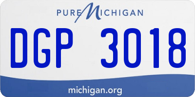 MI license plate DGP3018