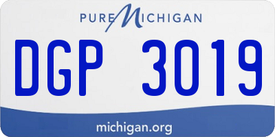 MI license plate DGP3019
