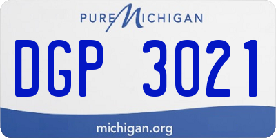 MI license plate DGP3021