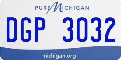 MI license plate DGP3032