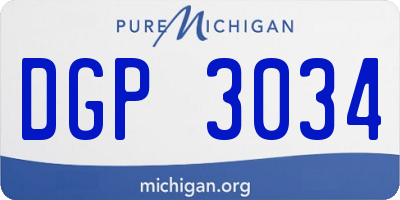 MI license plate DGP3034