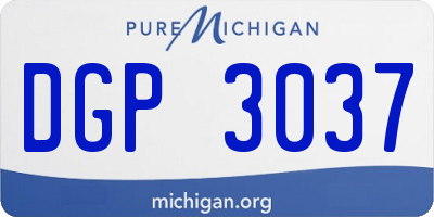 MI license plate DGP3037
