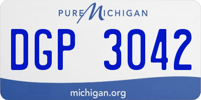 MI license plate DGP3042
