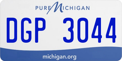 MI license plate DGP3044