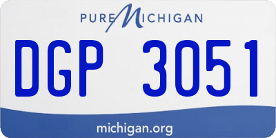 MI license plate DGP3051