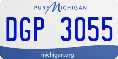 MI license plate DGP3055