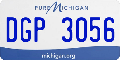 MI license plate DGP3056