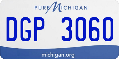 MI license plate DGP3060