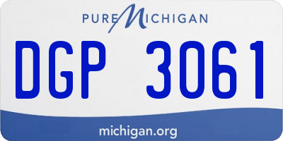 MI license plate DGP3061