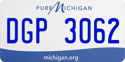 MI license plate DGP3062