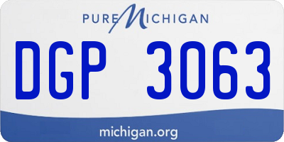 MI license plate DGP3063