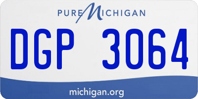 MI license plate DGP3064