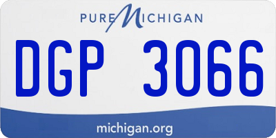 MI license plate DGP3066