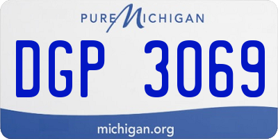 MI license plate DGP3069