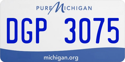 MI license plate DGP3075