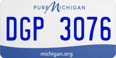 MI license plate DGP3076