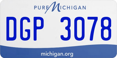 MI license plate DGP3078