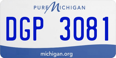 MI license plate DGP3081