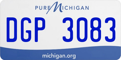 MI license plate DGP3083