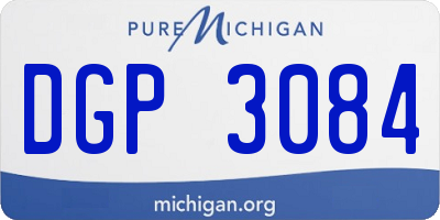 MI license plate DGP3084