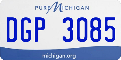 MI license plate DGP3085