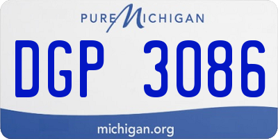 MI license plate DGP3086
