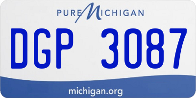 MI license plate DGP3087