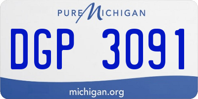 MI license plate DGP3091