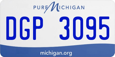MI license plate DGP3095