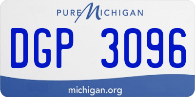 MI license plate DGP3096