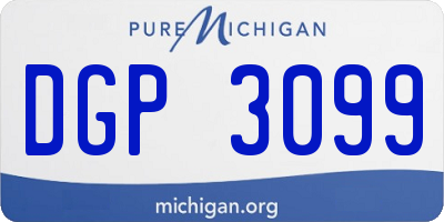 MI license plate DGP3099