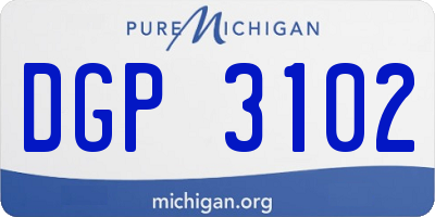 MI license plate DGP3102