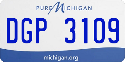 MI license plate DGP3109