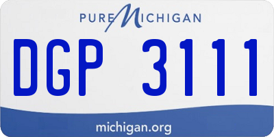 MI license plate DGP3111