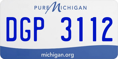 MI license plate DGP3112