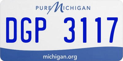 MI license plate DGP3117