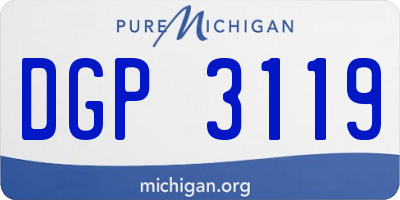 MI license plate DGP3119
