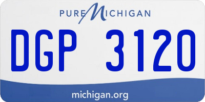 MI license plate DGP3120