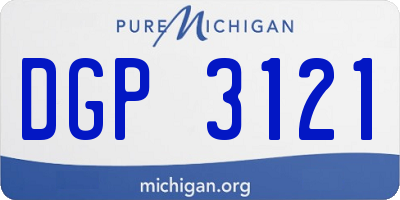MI license plate DGP3121