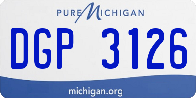 MI license plate DGP3126