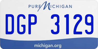 MI license plate DGP3129