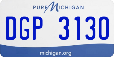 MI license plate DGP3130