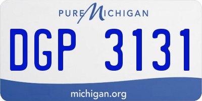 MI license plate DGP3131