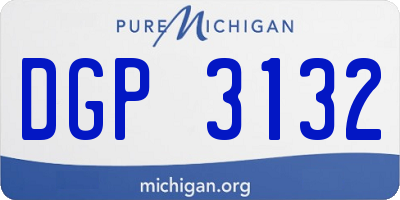 MI license plate DGP3132