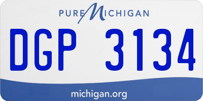MI license plate DGP3134