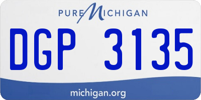 MI license plate DGP3135