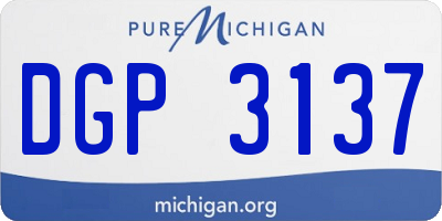 MI license plate DGP3137