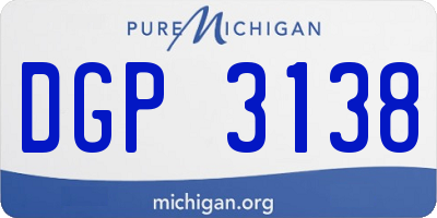 MI license plate DGP3138
