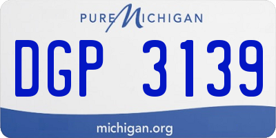 MI license plate DGP3139