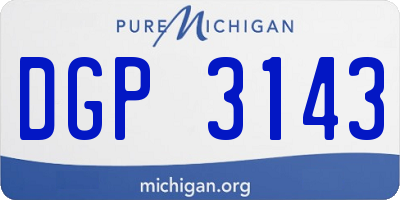 MI license plate DGP3143